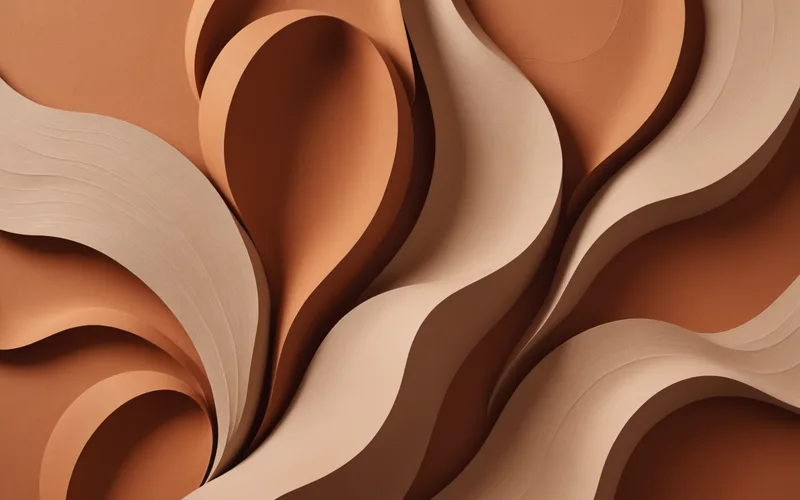 Abstract warm shapes evoking nourishment and care