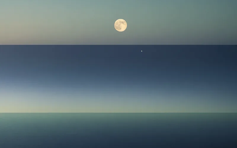 Peaceful night scene evoking sleep stages and transitions